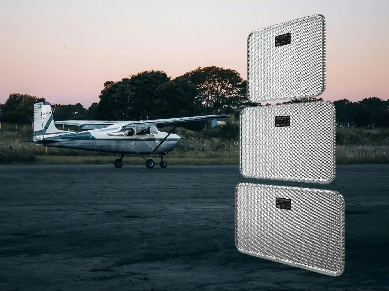 Scuff plate installed in a Cessna